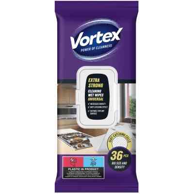 Салфетки для уборки Vortex Extra Strong Влажные Универсальные С клапаном 36 шт. (4823071662757) Винница
