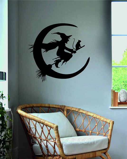 Декоративное настенное Панно «Ведьма на метле с котом», Декор на стену Киев - изображение 10