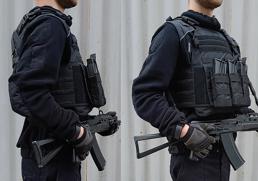 Плитоноска Pantsyr-2 (тактичний військовий жилет, бронежилет MOLLE) Чорний Коломыя - изображение 4