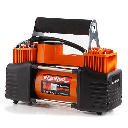 Компресор для шин Rebiner RAC-410 R13-R18, 10 атм — надійний двопоршневий Львів - фото 2