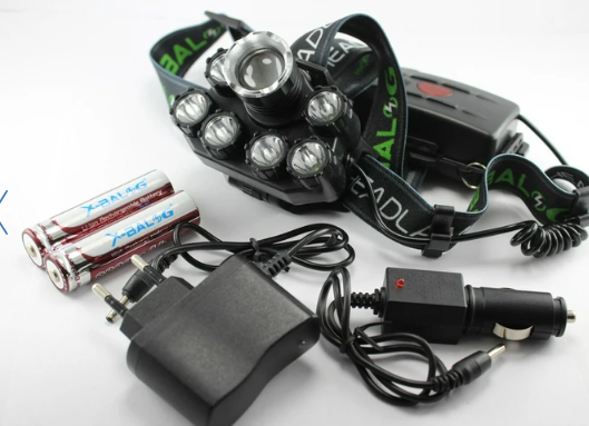 Світлодіодний Ліхтарик налобний BAILONG BL-T78 6 режимів роботи (в т.ч. ультрафіолет) до 8 годин роботи 4102 Одеса - фото 2