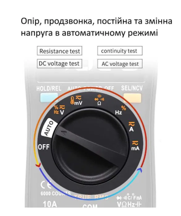 Мультиметр тестер Bside ZT102 A (Чорний) Київ
