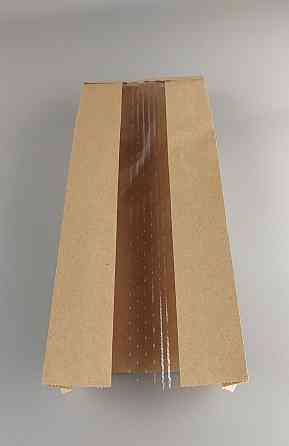 Паперові пакети крафт із прозорим віконцем 12/4*31 коричневий (100 шт.) Харків