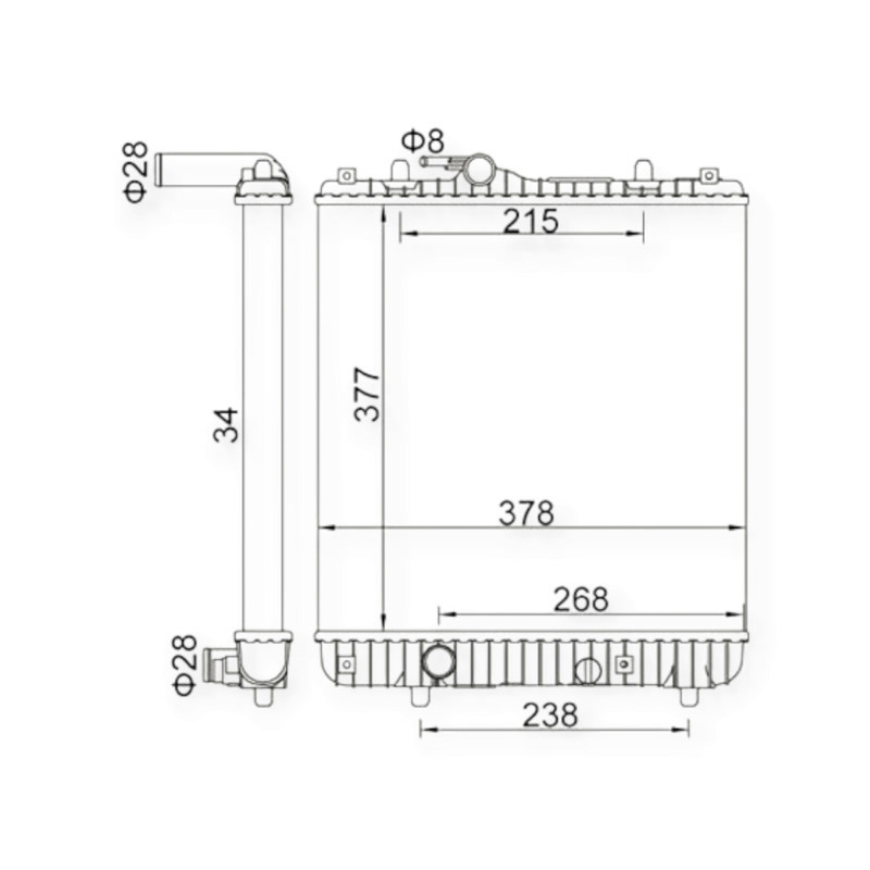 Радиатор двигателя Опель Agila 1.0-1.2i 00- охлаждения Мукачево - изображение 1