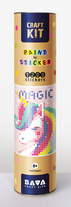 Картина за номерами стікерами в тубусі "Єдиноріг", 33х48 см Вінниця - фото 3