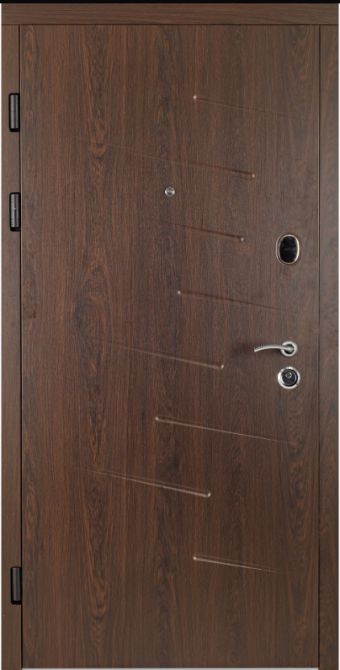 Двері вхідні Наші Двері РУБІЖ Крапелька Каштан 860х2040 мм Київ - фото 1