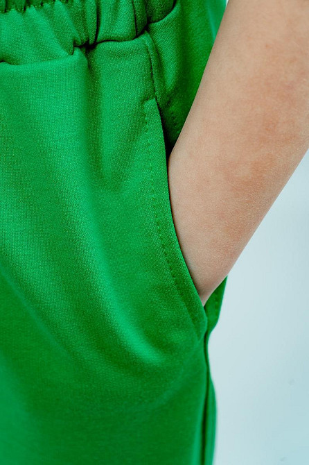 Костюм спортивний для дівчаток, зеленый, персик, двонитка, топ Крохатушка одяг Київ - фото 8