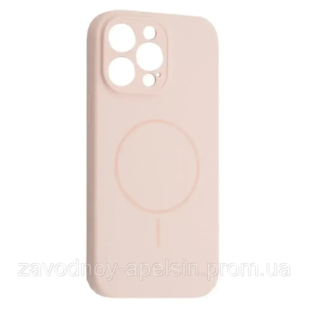 IPhone 15 Pro Max Чехол силиконовый микрофибра Магнит (розовый) Одесса - изображение 1