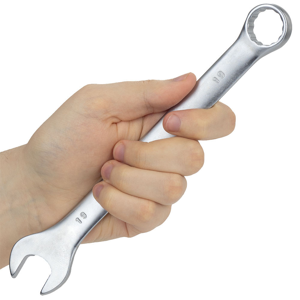 Ключ рожково-накидный 19мм CrV GRAD (6020645) Ровно - изображение 7