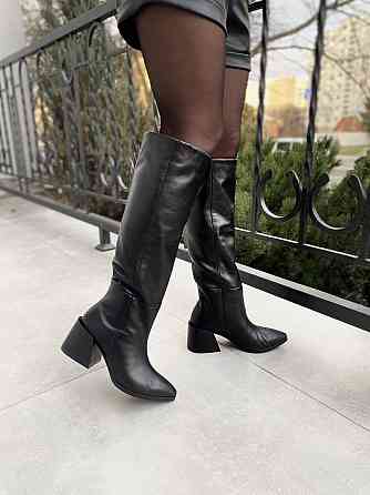 Чоботи жіночі TWO STEPS 20178 чорні (зима, шкіра натуральна) (4292) лише 39р.40р. 40 Коломия