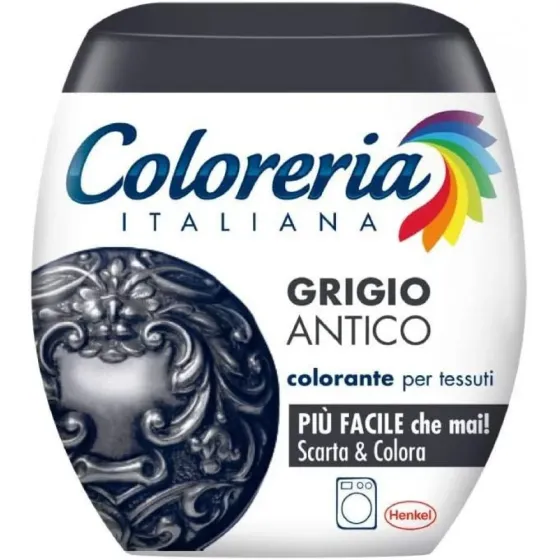 Фарба для одягу в пральну машину (темно-сірий) Colorria Italiana Grigio Antico, 350 г Львів