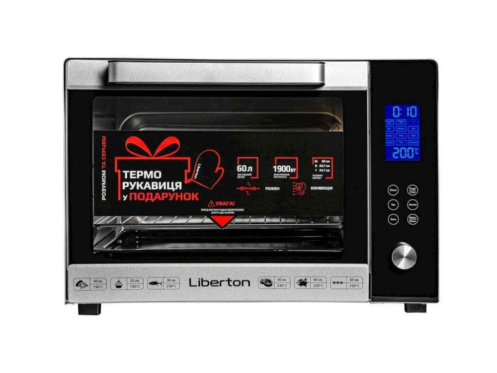 Електродуховка 2200Вт 60л LEO-601E Silver ТМ LIBERTON Solmir Київ - фото 1