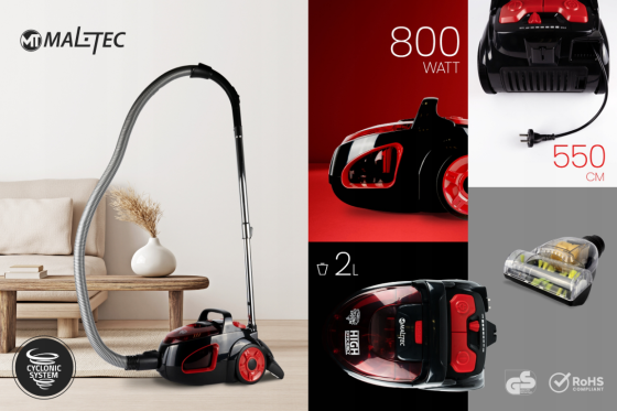 Пилосос безмішковий MalTec TURBO CYCLONE 4200Wt 12in1 (Польща) Київ