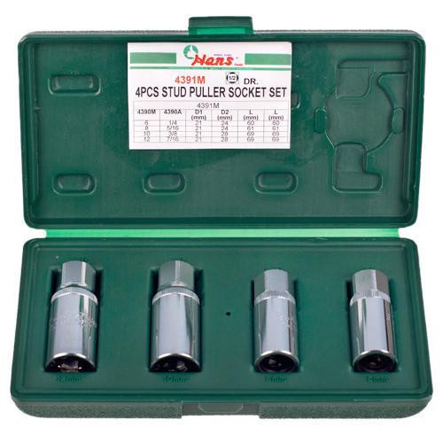 Комплект шпильковертів 6-12мм, 4предм(4391M) HANS Одеса - фото 1