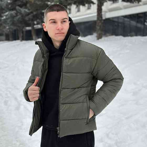 Чоловічий пуховик зимовий дутий короткий, куртка тепла Pobedov Bubble Gum водовідштовхувальна до -20 хакі Одеса
