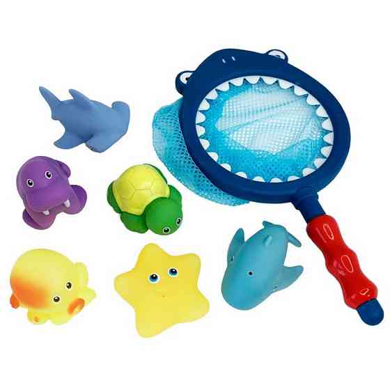 Ігровий набір для купання «Сачок акула» MGZ-0922, 6 тварин Вінниця
