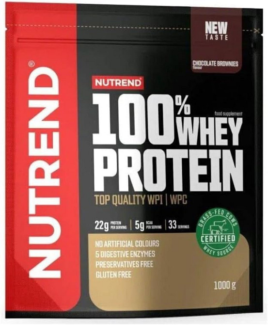 Протеин Nutrend 100% Whey Protein 1000g (Chocolate brownies) Луцк - изображение 1