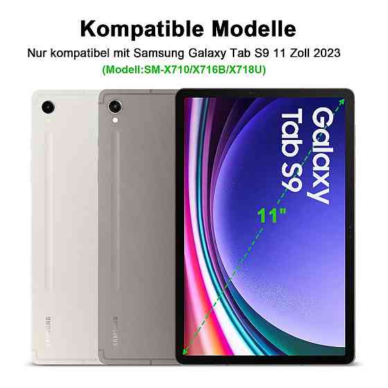 Клавіатурний чохол чохол-клавіатура GOOJODOQ для Samsung Galaxy Tab S9 11 Рожевий QWERTZ Bluetooth RGB знімна клавіатура Київ