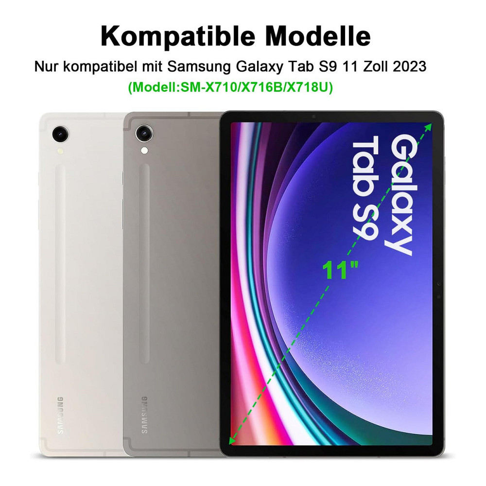 Клавіатурний чохол чохол-клавіатура GOOJODOQ для Samsung Galaxy Tab S9 11 Рожевий QWERTZ Bluetooth RGB знімна клавіатура Київ - фото 6