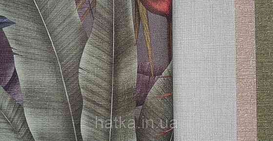 Шпалери вінілові на флізеліні AS creation Della Natura метрові 1.06Х10 листя банана пальми зелені Київ