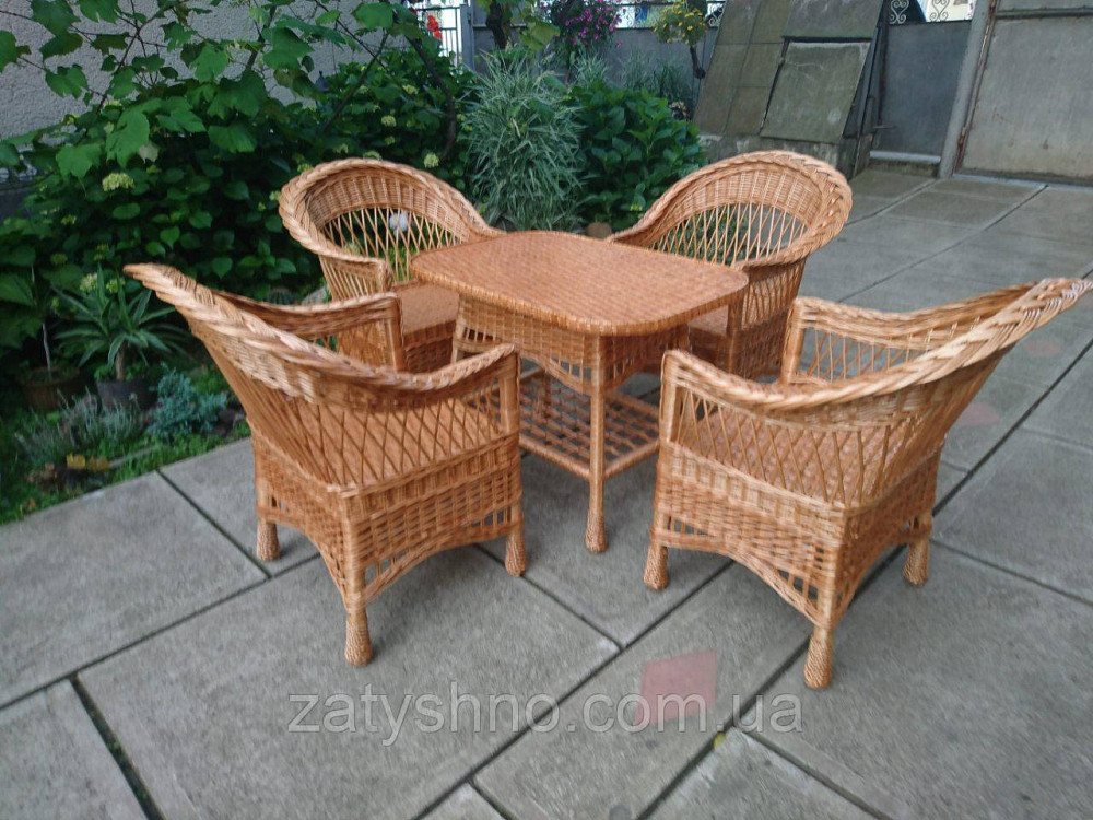 Плетеный комплект мебели из лозы на дачу Киев - изображение 4