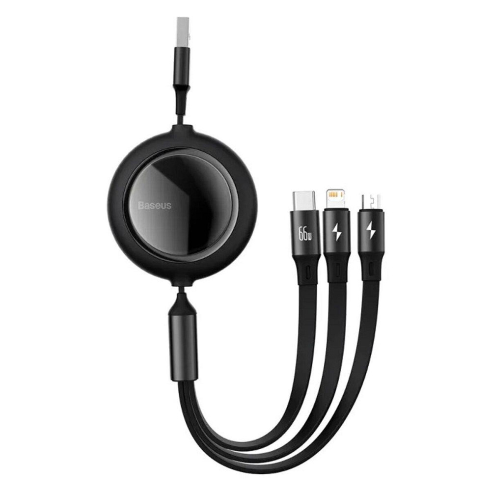 Кабель 3 в 1 USB / M+L+C Baseus Bright Mirror 2 Series выдвижной быстрая зарядка и передача данных 66W 1.1m Одесса - изображение 1
