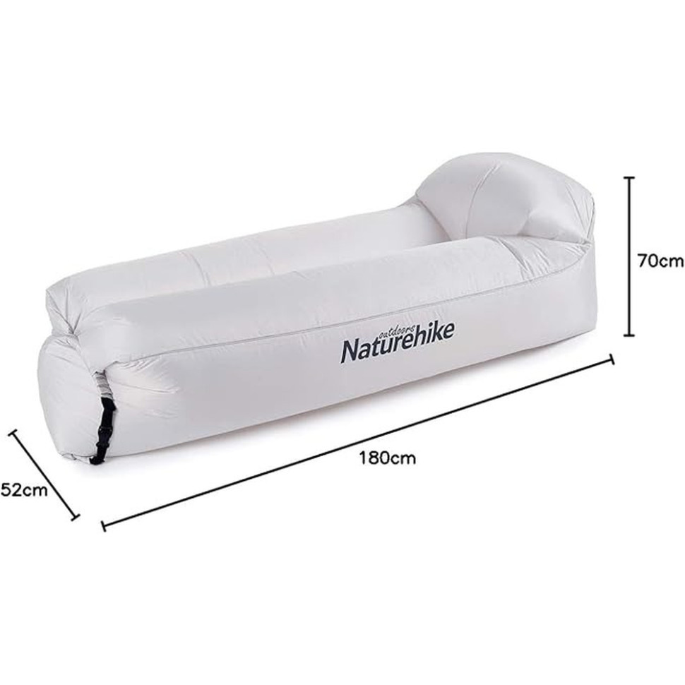 Матрац, ламзак надувний Naturehike NH20FCD06, 180х70х52 см, сірий, має чохол-рюкзак Київ - фото 2