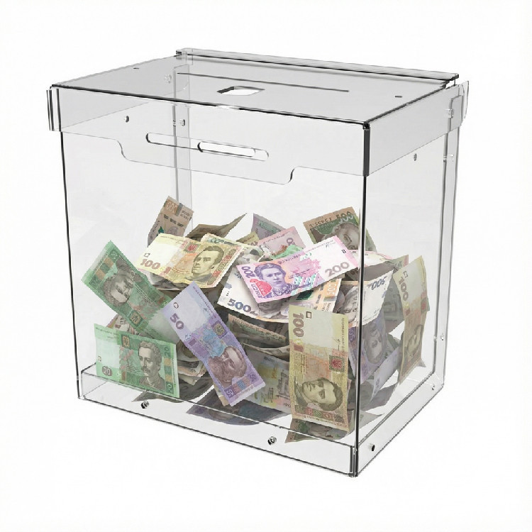 Ящик EKOSTAR с замком для сбора денег 150x150x100 мм. Объем 2,2 литра. Киев - изображение 1