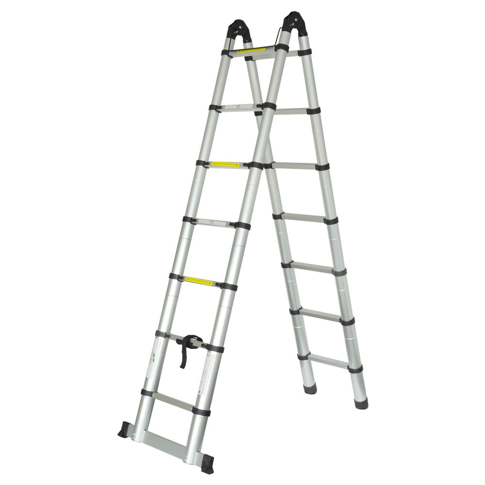 Драбина телескопічна універсальна 2×7 щаблів 4.4 м FLORA (5033424) Київ - фото 4