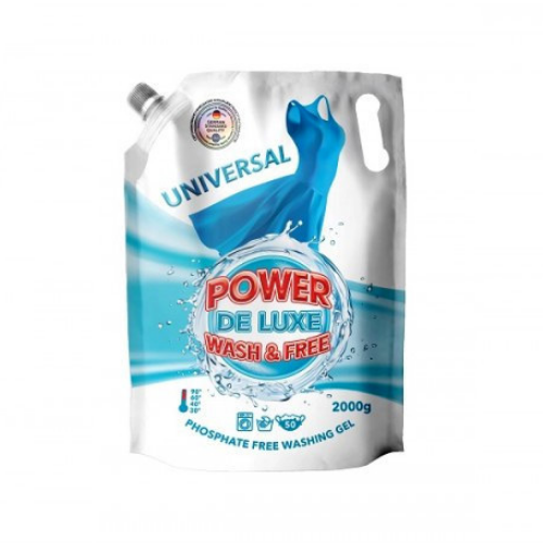 Гель для прання 2л (дой-пак) універсал Pw De Luxe 2К Житомир