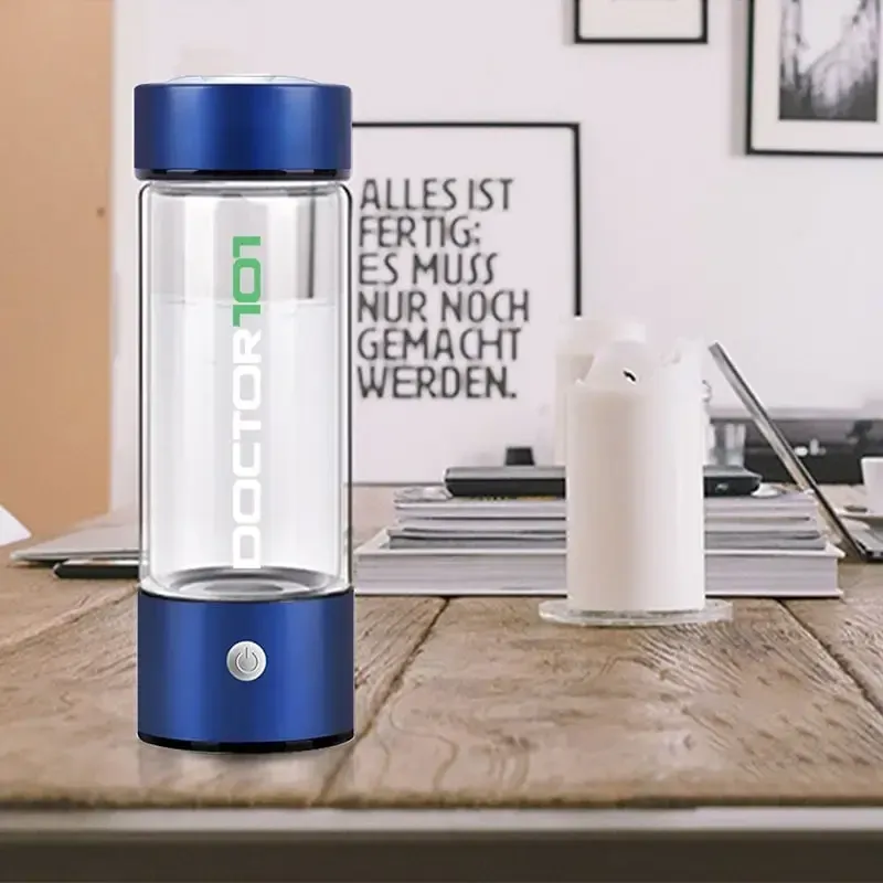 Генератор водородной воды Tana. Водородная бутылка с зарядкой от USB, на 450 мл синий металлик Днепр - изображение 2