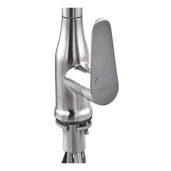 Смеситель для кухни с выдвижной лейкой Zerix PUL-014 из нерж. стали SUS304 (ZX5034) Киев