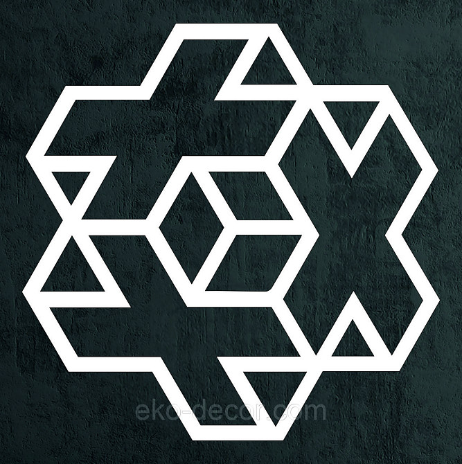 Декоративное настенное Панно «Плюсы» Декор на стену 50*50 см, Белый Киев - изображение 7