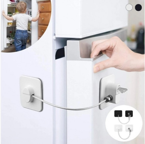 Замок ограничитель от открывания дверей для детей на ключике White Вінниця - фото 2