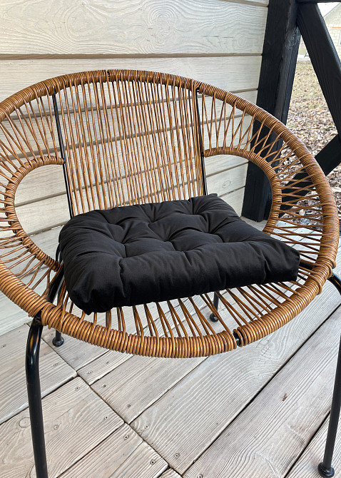 Подушка для стільців (40x40х5 см) Decorator Velour колір чорний 84-122 Київ - фото 4