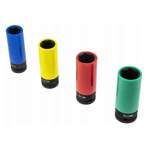 Набор ударных головок 4шт 17-22мм 1/2&quot; удлиненные для литых дисков в кейсе Винница