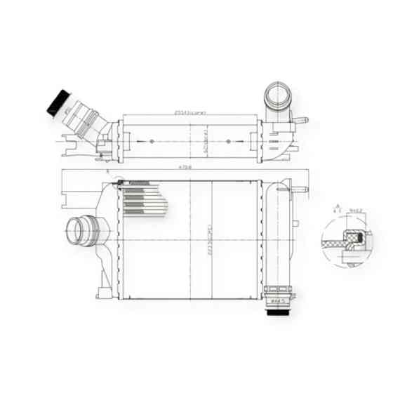 Радиатор Renault Clio, Dacia Logan, Dokker 1.5dCi 12- интеркулера Мукачево