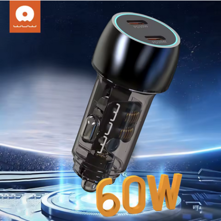 Автомобільний зарядний пристрій WUW-C283 PD30W+ PD30W black Одеса