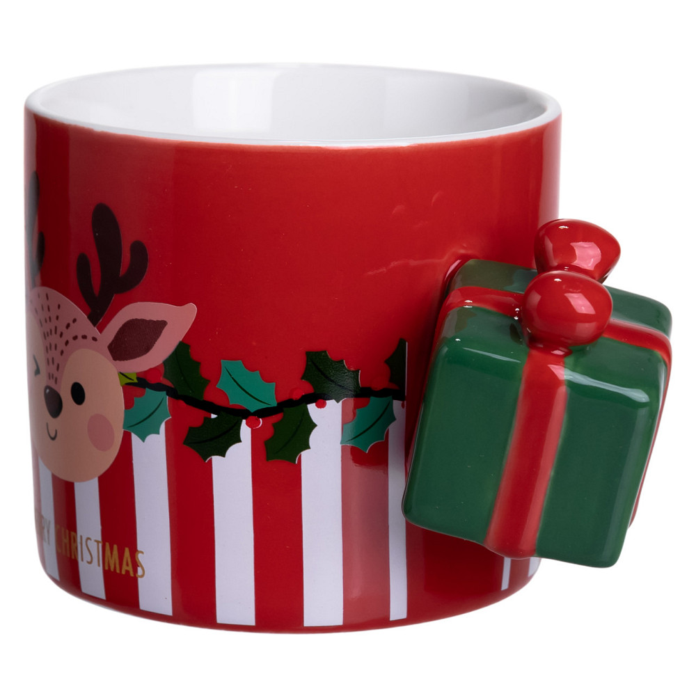 Чашка порцелянова новорічна Merry Christmas 400 (мл) Червона Yiwu FM-CS-49R Коломия - фото 3