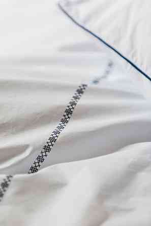 Ecotton Комплект постільної білизни Двоспальний з вишивкою та кантом український хрестик Dark B Коломыя