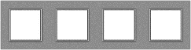 LIVOLO Рамка 4-постова LIVOLO, загартоване скло, сіра, 294×80 мм (VL-P7E/E/E/E-8I) Коломия - фото 1