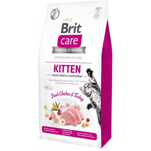 Корм сухий Brit Care Cat Grain Free Kitten Healthy Growth and Development для кошенят для здорового зростання та розвитку 7 Киев - изображение 1