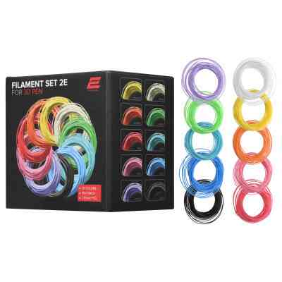 Стрижень для 3D-ручки 2E 3D Printing Набір ниток для 3D ручки 1.75 мм PCL (10 кол х 10м) (2E-L-BH010) Вінниця