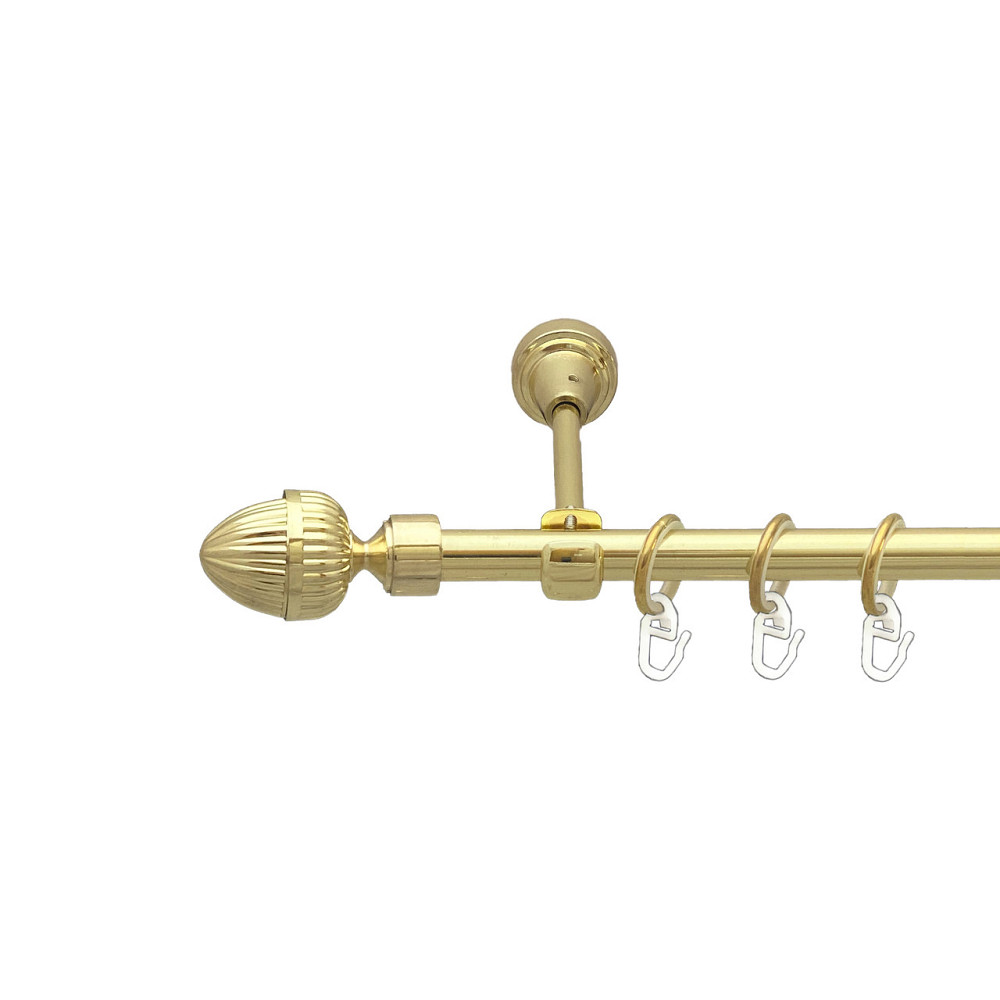 Карниз Orvit Одеон металевий однорядний відкритий Золото 16 мм 300 см (00-00014114) Львов - изображение 1