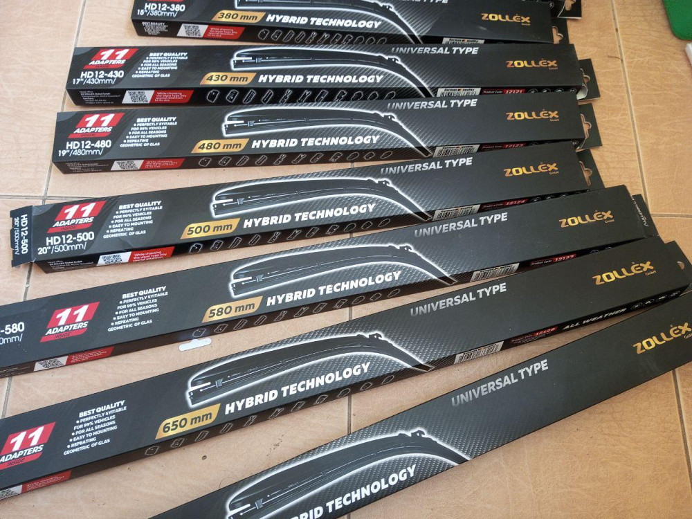 Щітка склоочисника zollex безкаркасна UNIVERSAL TYPE 21" (530 мм) + 11 АДАПТЕРІВ Полтава - фото 1
