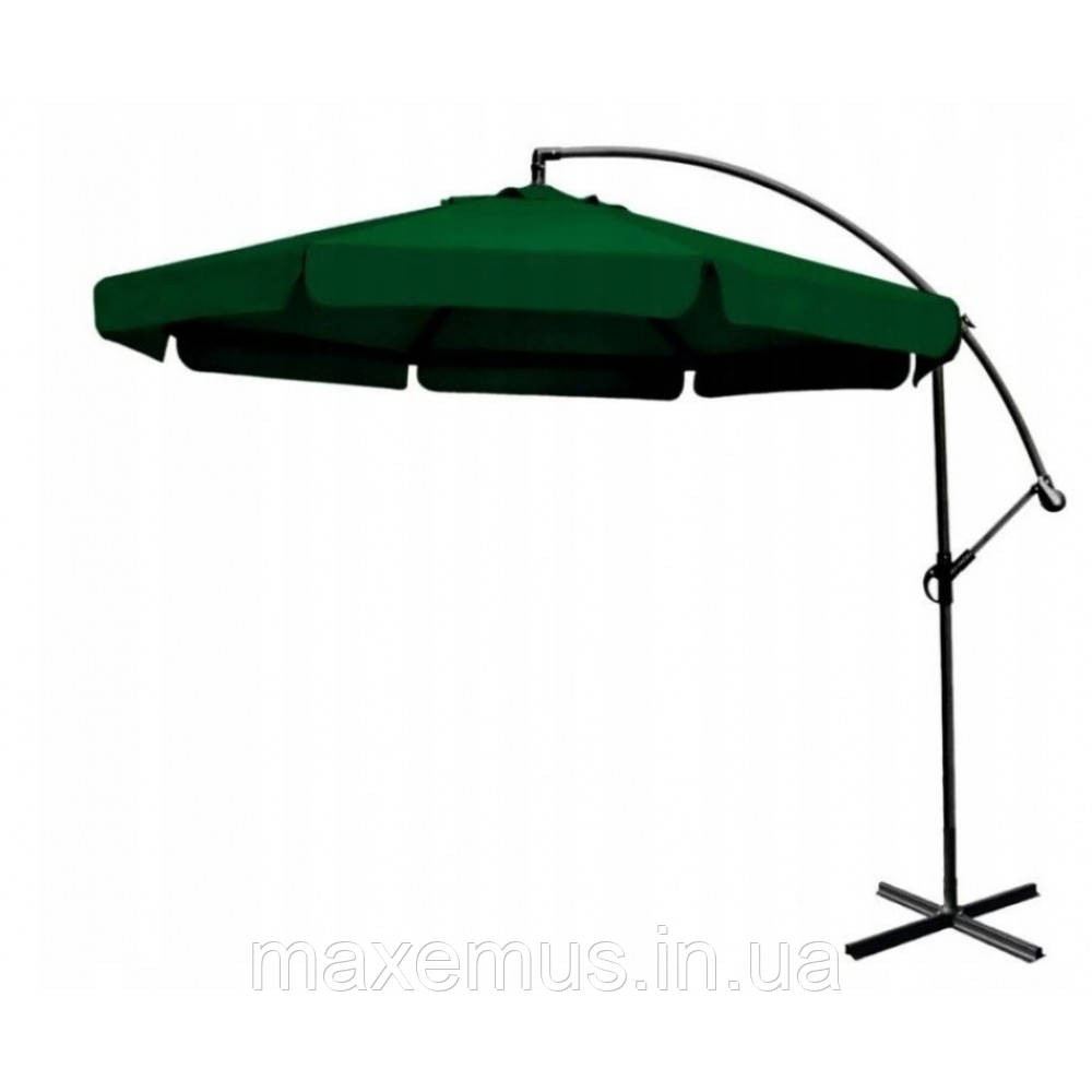 Садовая зонт Bonro B7218 Green 3 м зеленый с наклоном 6 спиц зеленая Мостиска - изображение 4