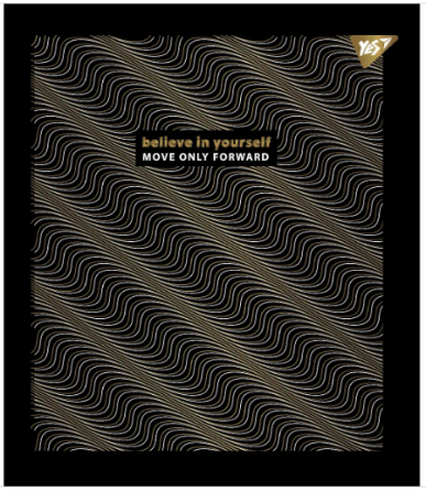 Зошит для записів А5/96 лін. "YES" "Good vibes" мат. ВДЛ+ УФ-спл+Pantone Gold 766911, шт Київ