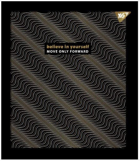 Зошит для записів А5/96 лін. "YES" "Good vibes" мат. ВДЛ+ УФ-спл+Pantone Gold 766911, шт Київ - фото 1