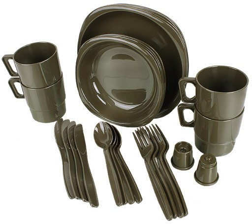 Туристичний Столовий Набір на 4 персони (26 предметів) Mil-Tec "TELLER" (14687000) Olive Нововолинськ - фото 3