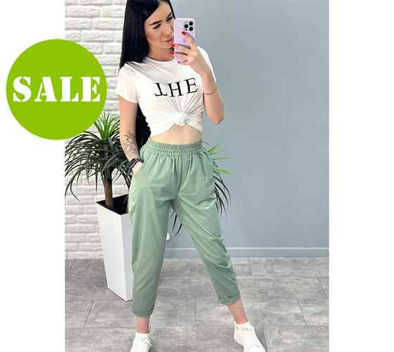 Літні штани з підворотом "Hunter" оптом | Норма | Розпродаж моделі Київ